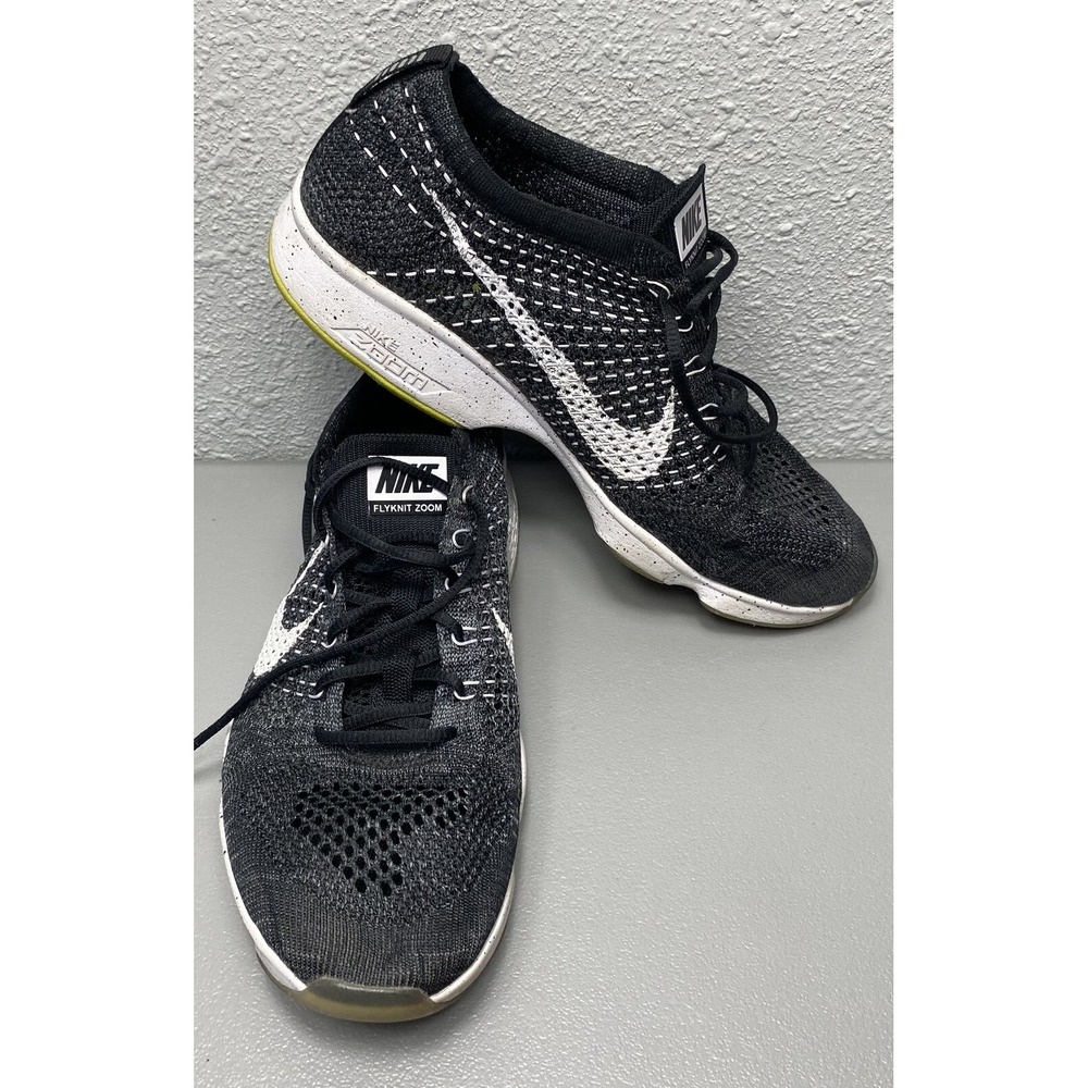 Nike Flyknit Zoom Agility Womens Running Shoes Sneaker Size 9.5 Black 698616-001